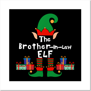 Funny Family Matching Christmas Brother-in-law Elf Posters and Art